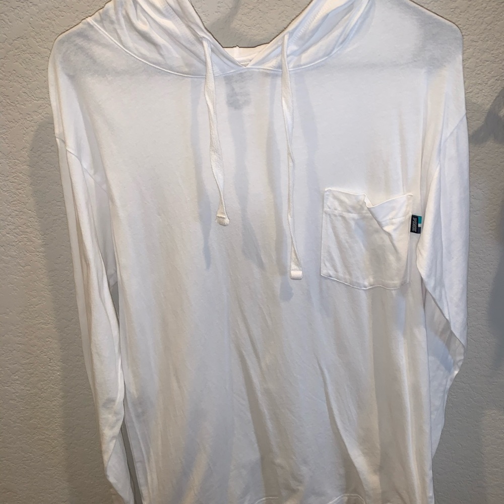 PINK LOGO XS CAMPUS LONG SLEEVE HOODED TEE